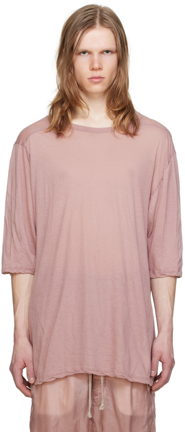 

Розовая футболка Tommy Rick Owens, цвет Dusty pink