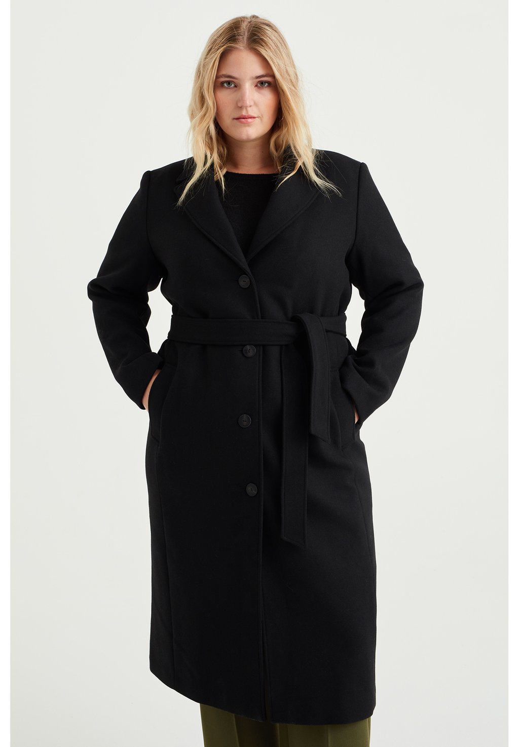 Классическое пальто WE Fashion, черный классическое пальто we fashion черный