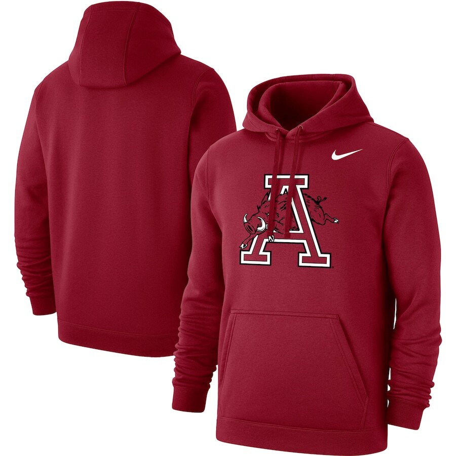 

Пуловер с капюшоном Nike Arkansas Razorbacks, кардинал