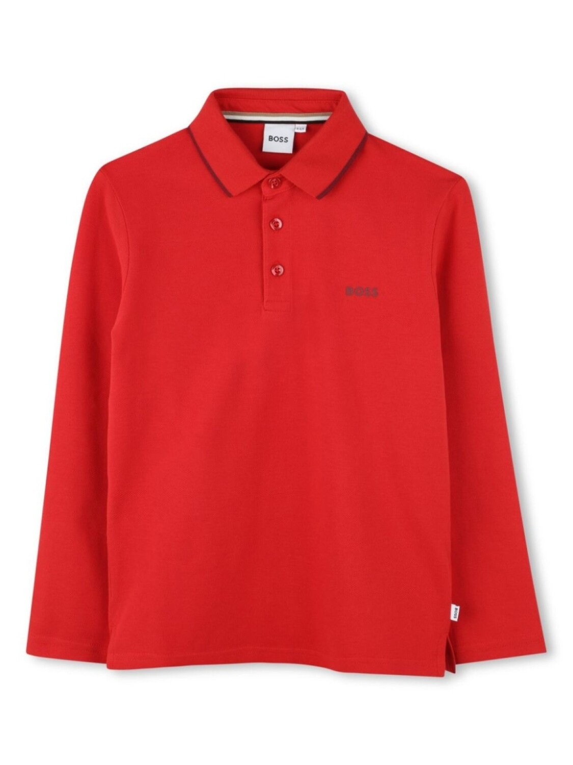 

BOSS Kidswear рубашка поло с длинным рукавом, красный