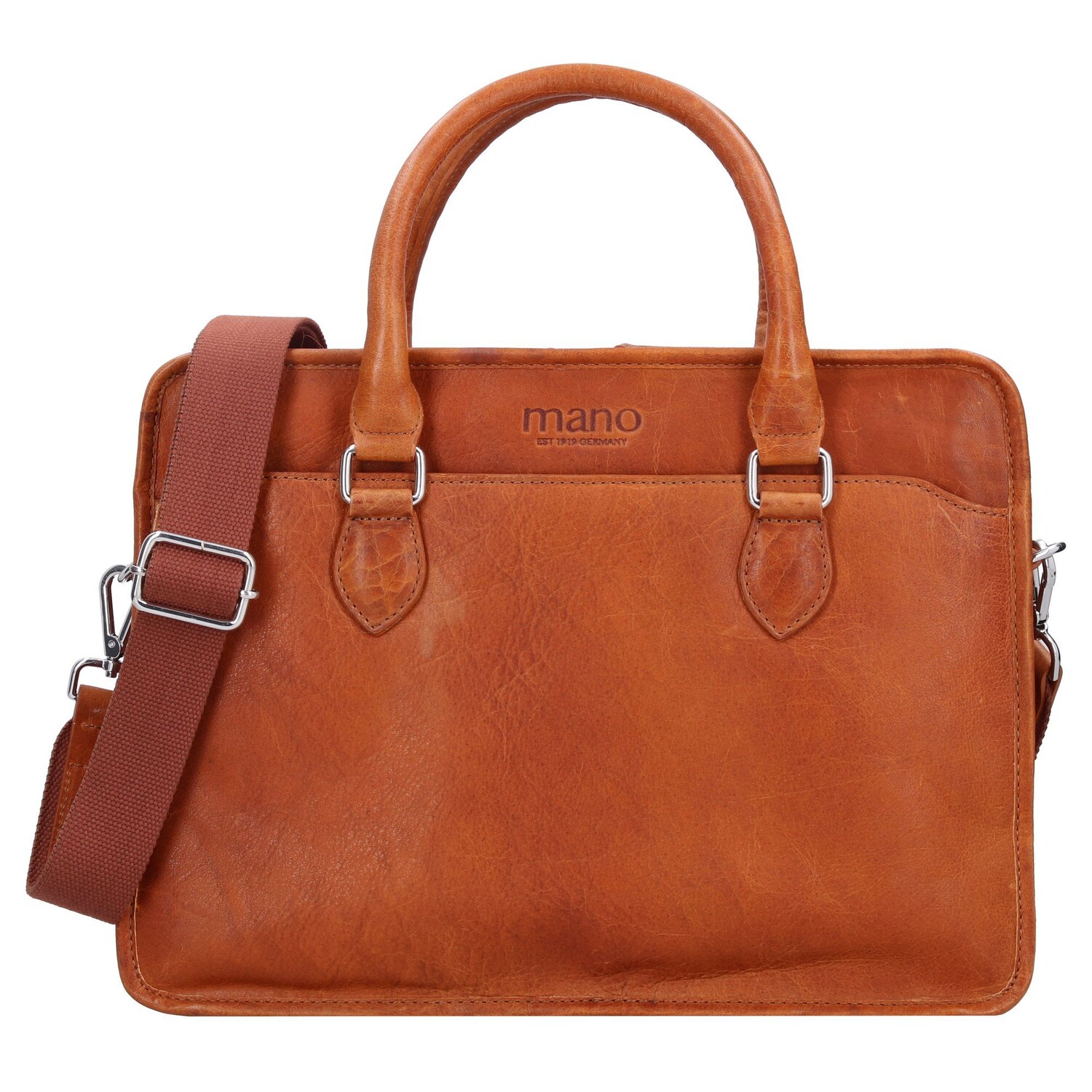 

Сумка для ноутбука mano Don Pietro Leder 38 cm Laptopfach, коньячный