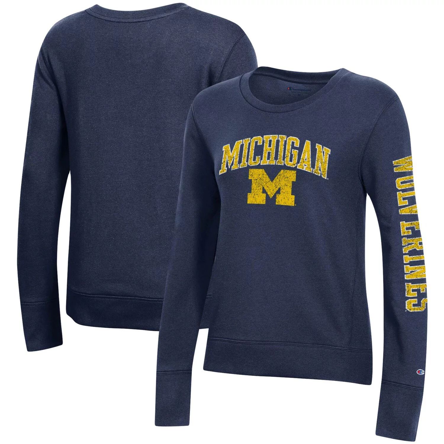 

Женская флисовая толстовка Champion Navy Michigan Wolverines University 2.0 Champion