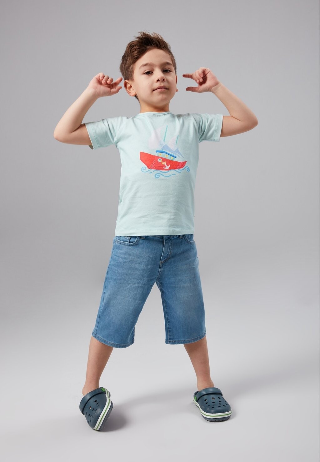 

Футболка с принтом UNISEX SHORT SLEEVE Fresh Spark, цвет blue