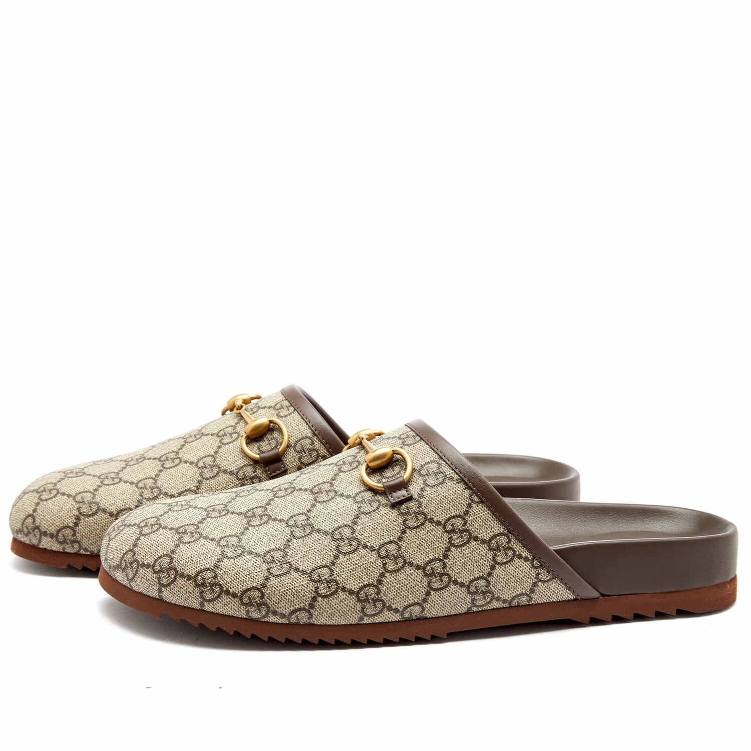 

Сандалии Gucci Gg Jacquard Horsebit Mule, бежевый