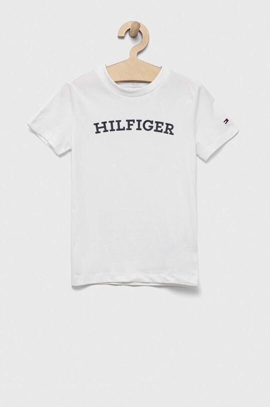 

Детская хлопковая футболка Tommy Hilfiger, белый