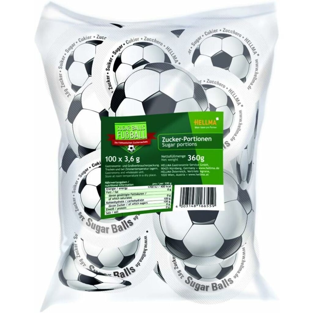 

HELLMA Sugar Balls Футбольные сахарные палочки 100x 3,6 г Hellma Gastronomie-Servie