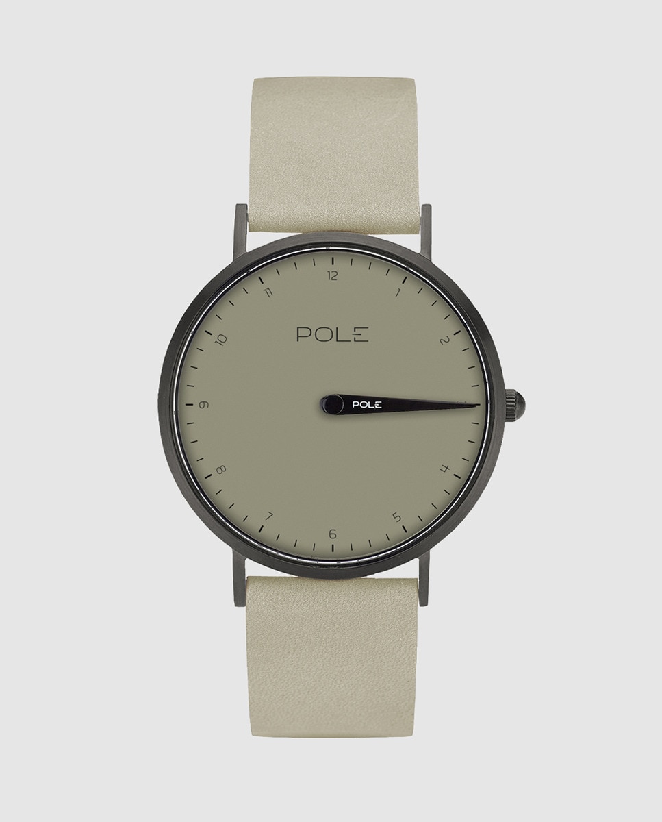 Pole Watches Женские часы THE 36 N-1003BE-NE08 бежевые кожаные Pole Watches, бежевый
