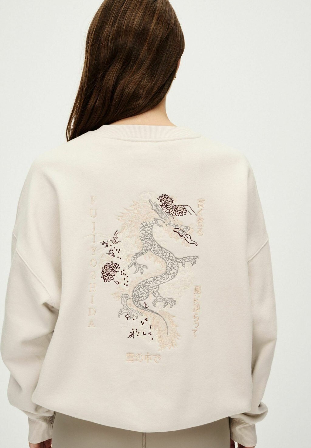 

Толстовка DRAGON BACK GRAPHIC NEUTRAL OATMEAL CREW NECK Next, цвет grey
