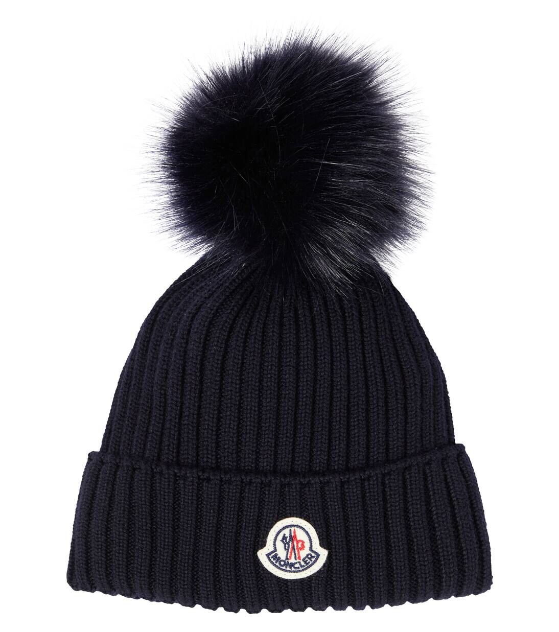 

Шапка из натуральной шерсти с логотипом Moncler Enfant, синий