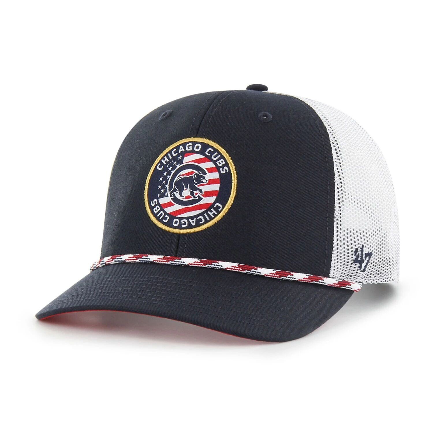 

Мужская регулируемая кепка темно-синего цвета с нашивкой Chicago Cubs Union '47 Trucker