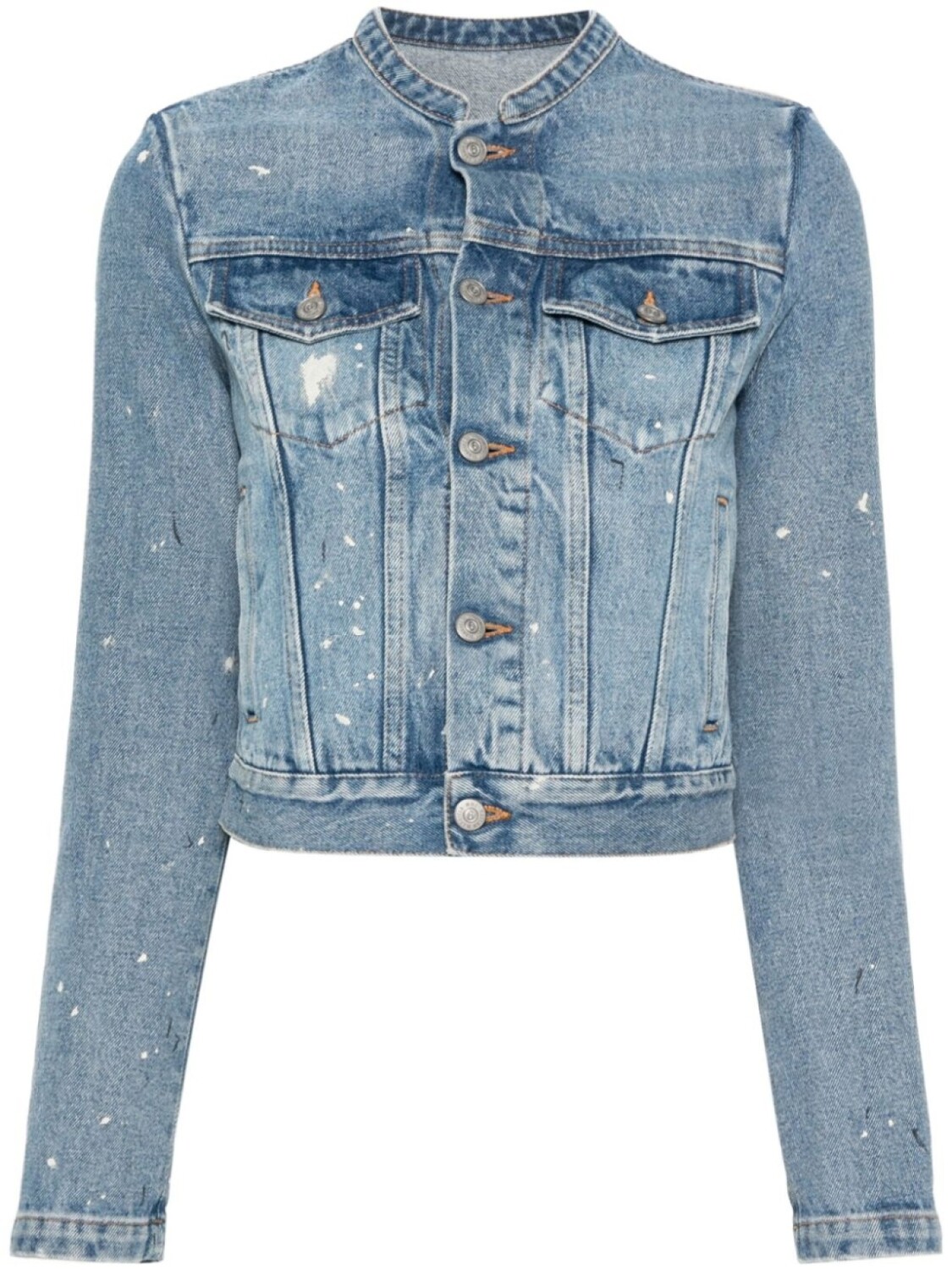 

MM6 Maison Margiela джинсовая куртка с эффектом потертости, синий
