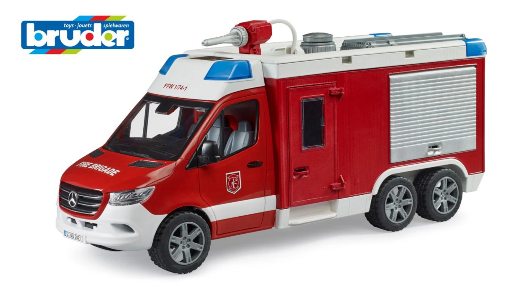 Bruder MB Sprinter Пожарно-спасательная машина со светозвуковым модулем автомобиль mercedes benz sprinter грузовой красный