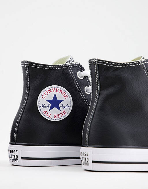 

Черные кожаные кроссовки Converse Chuck Taylor All Star Hi