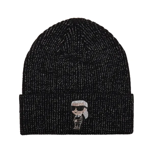 

Шапка шерстяная к/иконик 2.0 лур Karl Lagerfeld, черный
