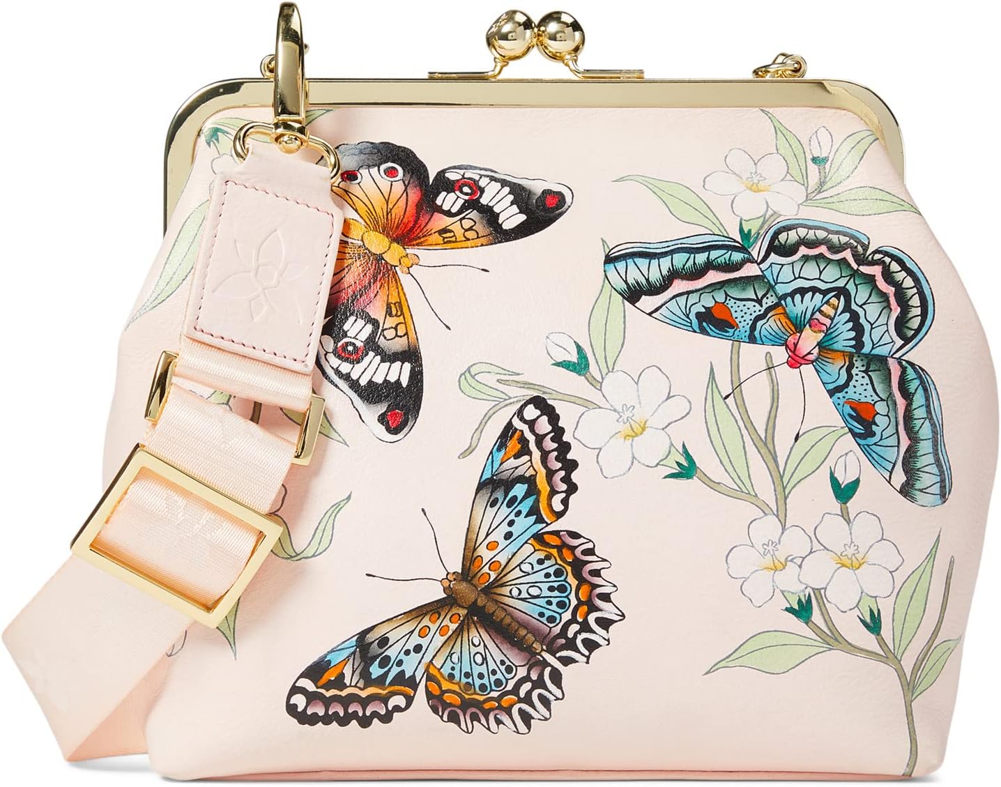 Сумка среднего каркаса — 700 Anuschka, цвет Butterfly Melody цена и фото