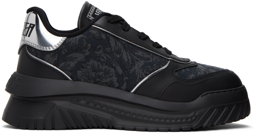 

Черные кроссовки Odissea Versace, цвет Black/Black/Silver