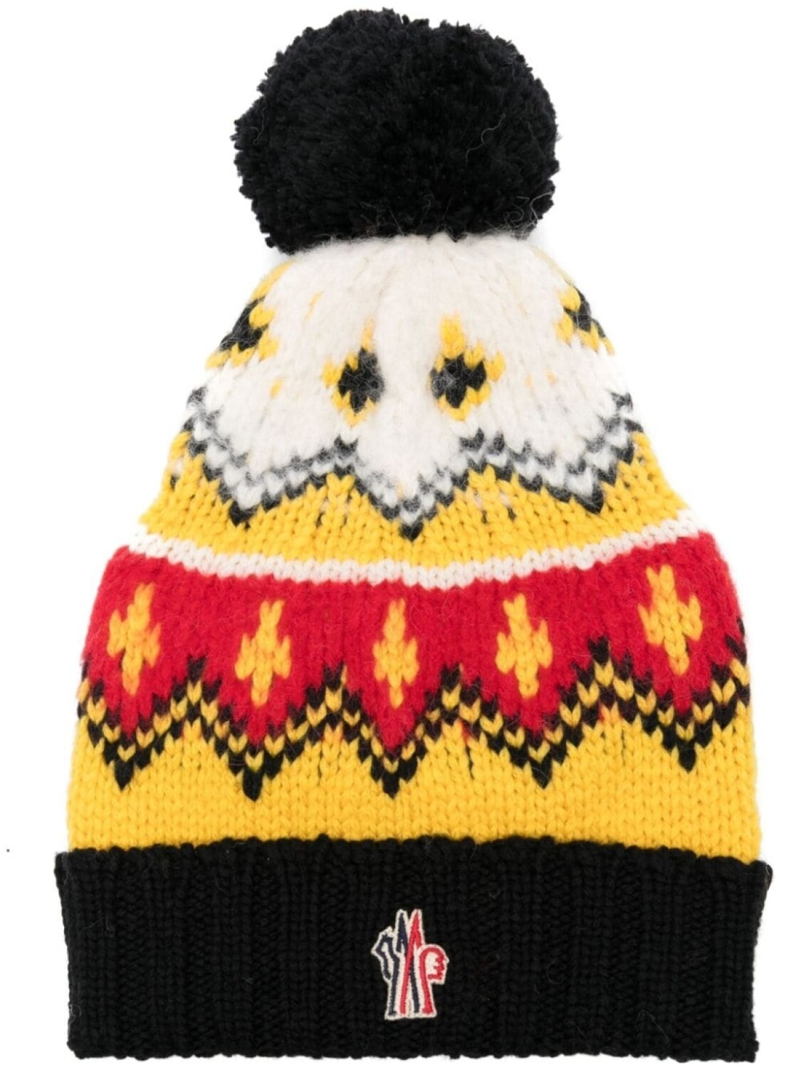 

Moncler Grenoble шапка с узором икат, черный