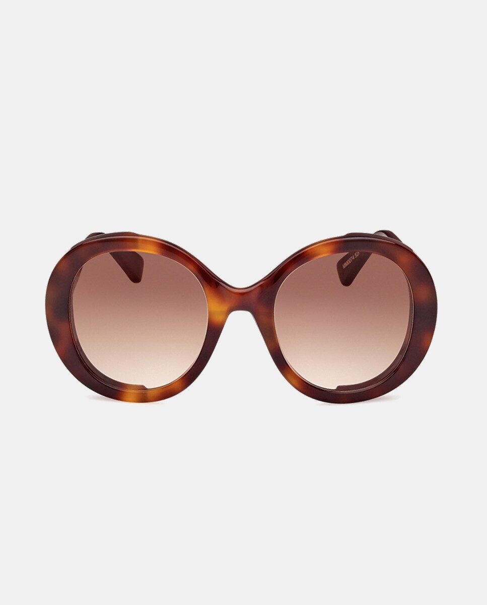 

Женские овальные солнцезащитные очки из ацетата гаваны Max Mara, коричневый