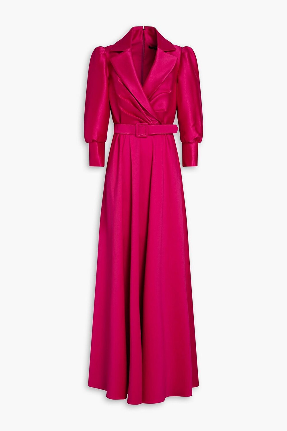 

Плиссированное платье из фая с запахом BADGLEY MISCHKA, сливовый