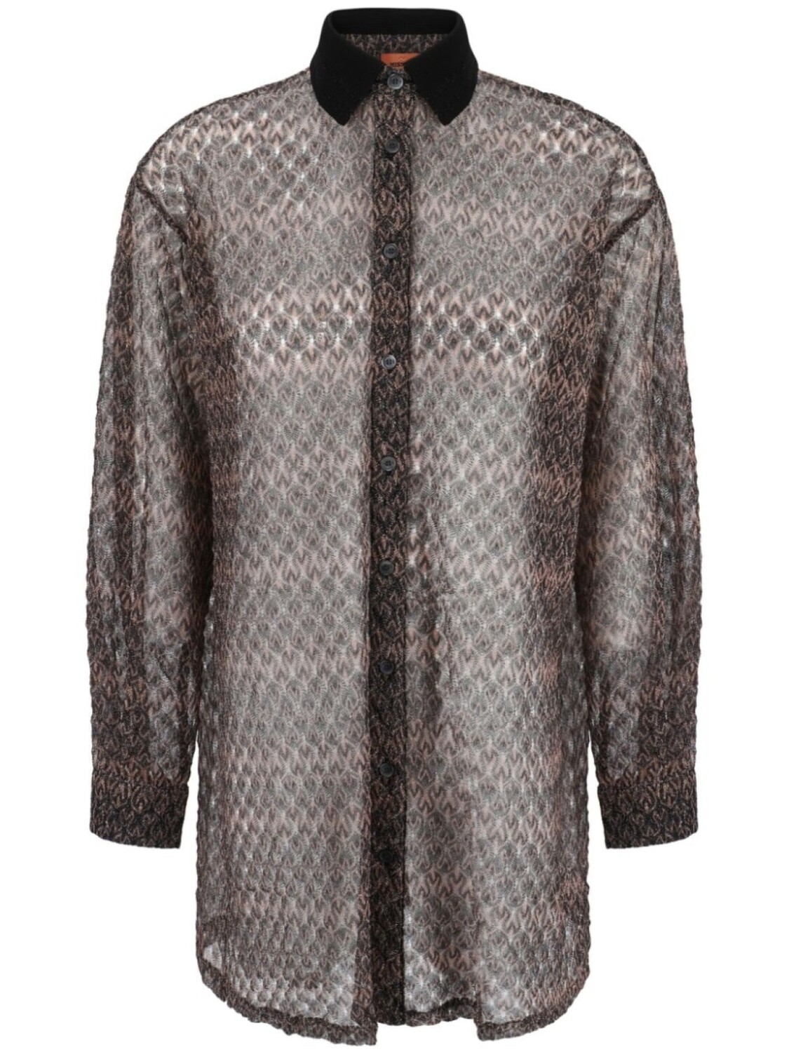 

Missoni рубашка из трикотажной ткани ламе, черный