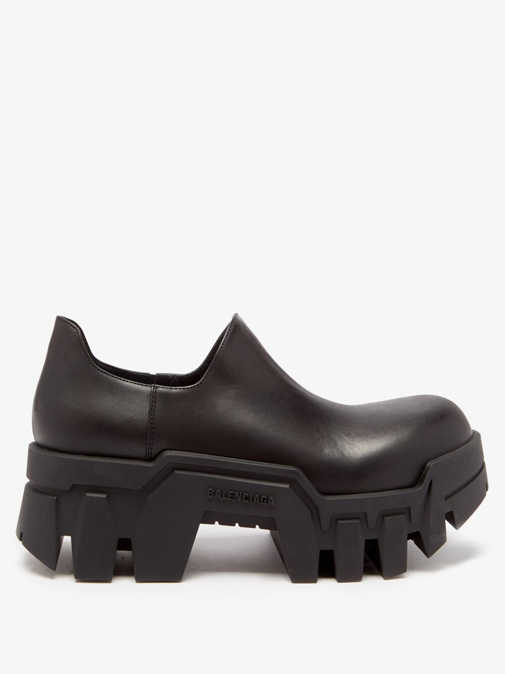 

Кожаные туфли на платформе bulldozer Balenciaga, черный