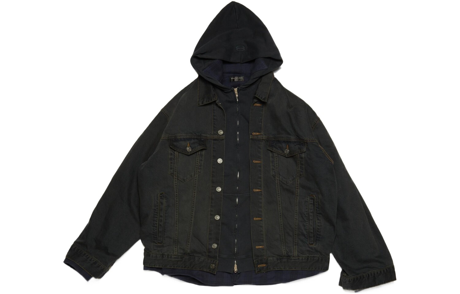 

Balenciaga Мужская Джинсовая Куртка, цвет Gray/Black