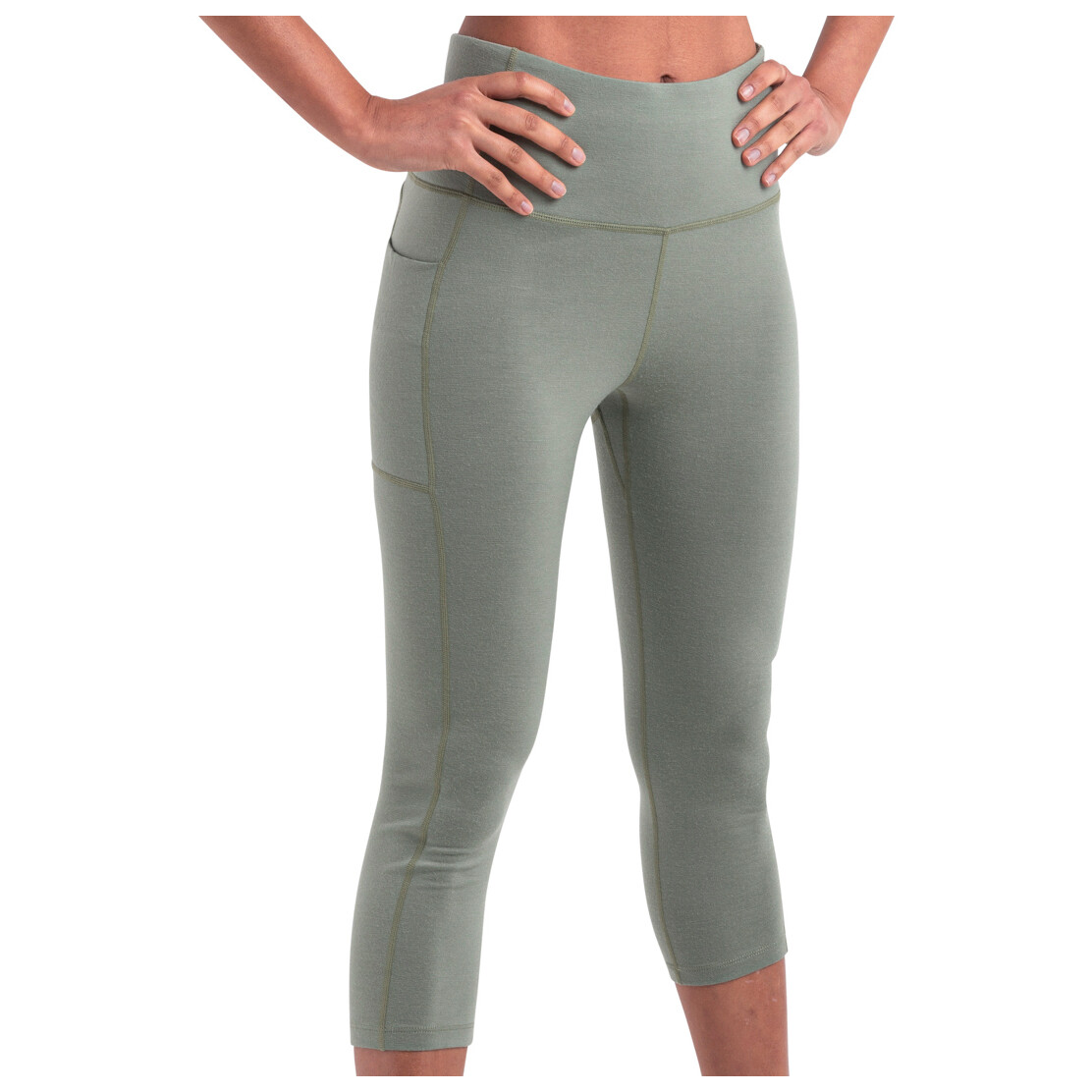 

Колготки для бега Icebreaker Women's Fastray II 20 High Rise 3/4, цвет Lichen