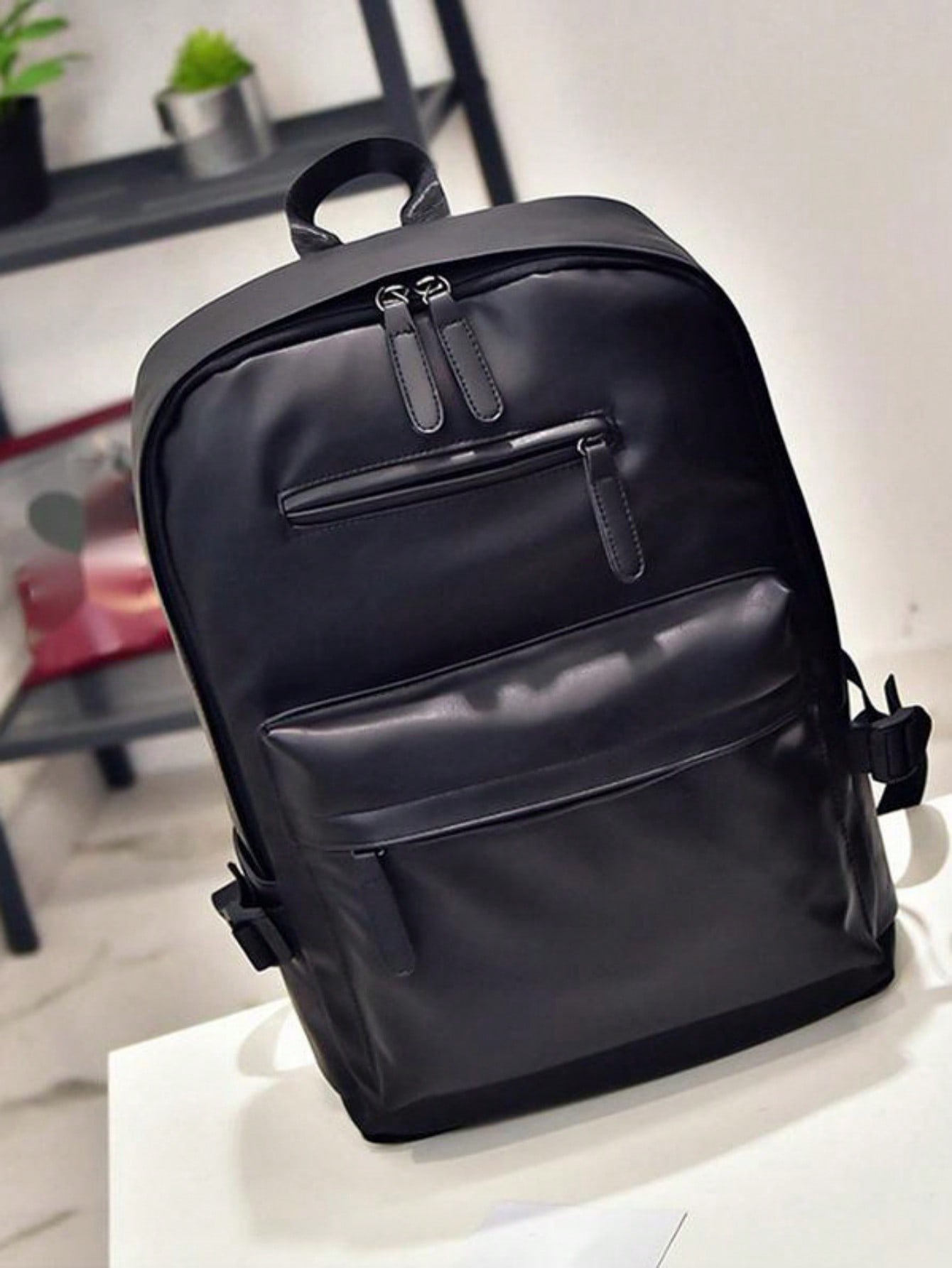 15-дюймовый складной мужской минималистичный рюкзак большой емкости, черный цена и фото