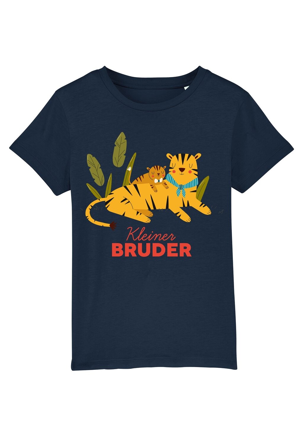 

Футболка с принтом TIGER KLEINER BRUDER Watapparel, цвет french navy