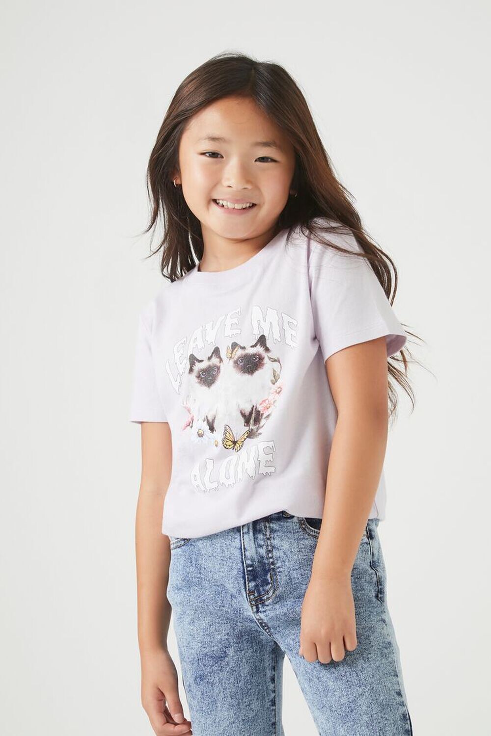 

Футболка Girls Leave Me Alone Forever 21, лавандовый