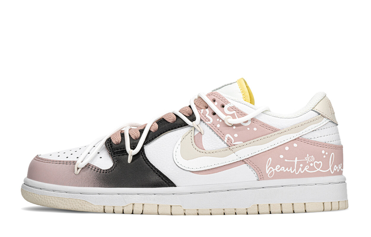 

Кроссовки Nike Dunk Skateboarding Shoes Women's Low-top Black/pink, черный/розовый