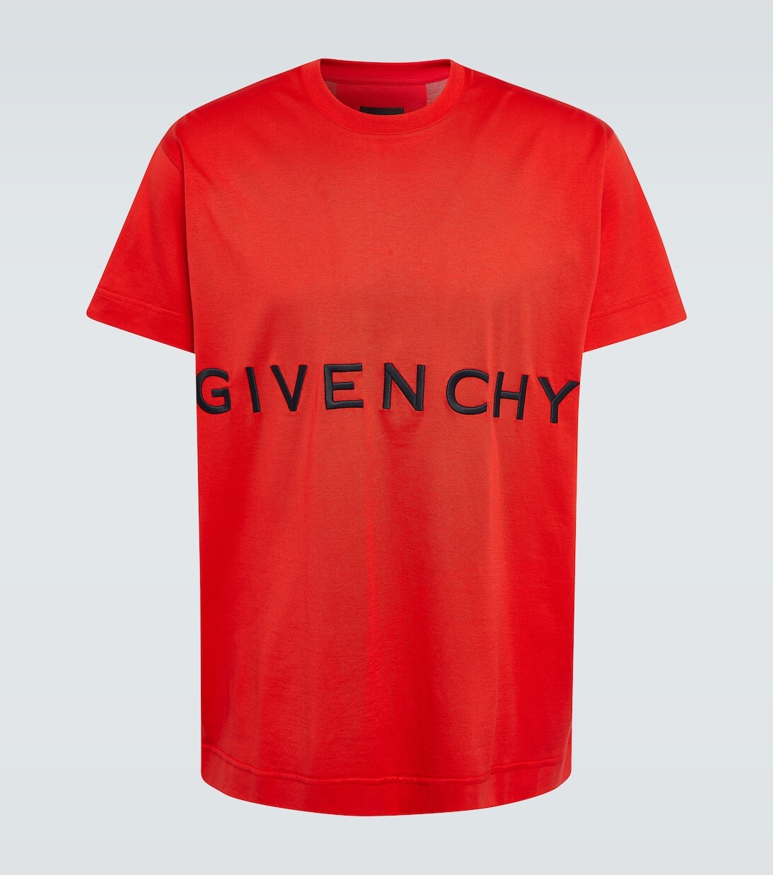 

Футболка оверсайз из хлопкового джерси с логотипом Givenchy, красный