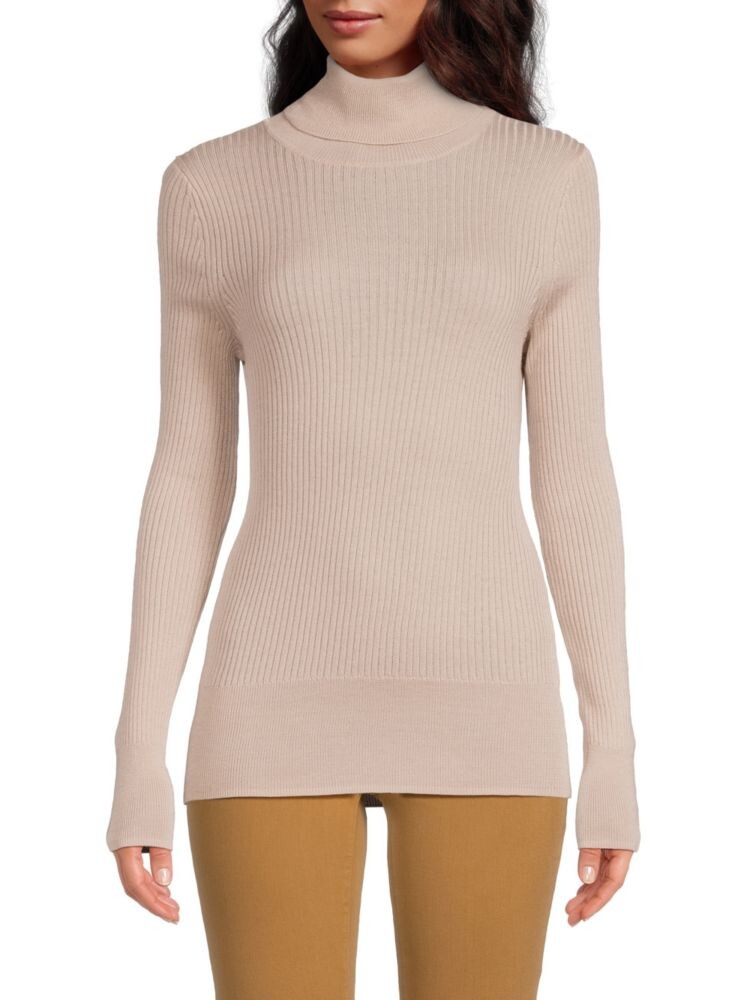 

Свитер с высоким воротником из мериносовой шерсти Saks Fifth Avenue, цвет Sand