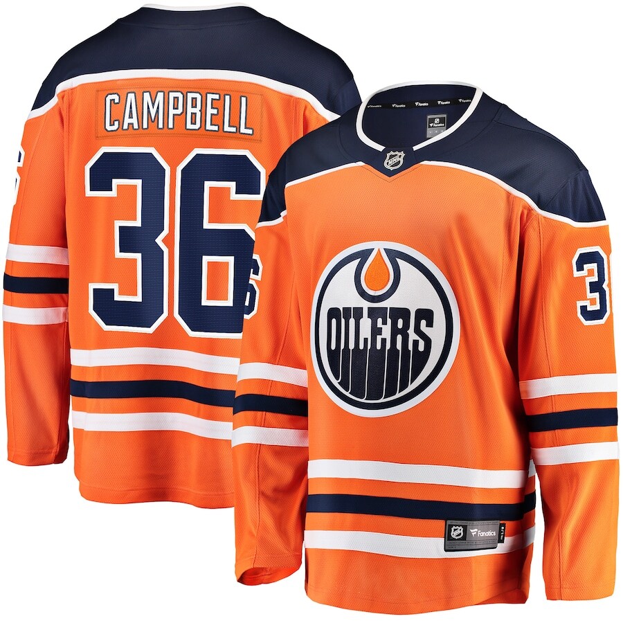 

Джерси Fanatics Branded Edmonton Oilers, оранжевый