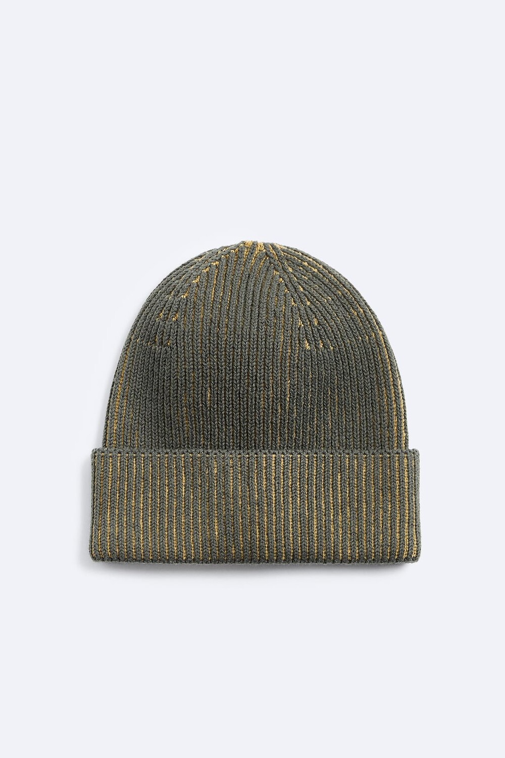 

Вязаная шапка в рубчик ZARA, хаки