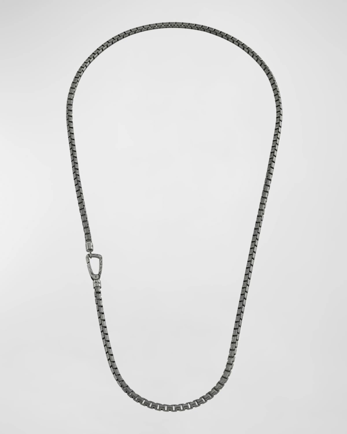 

Мужское колье-цепочка Ulysses Box, серебро, 52 мм Marco Dal Maso, цвет Oxidized Silver