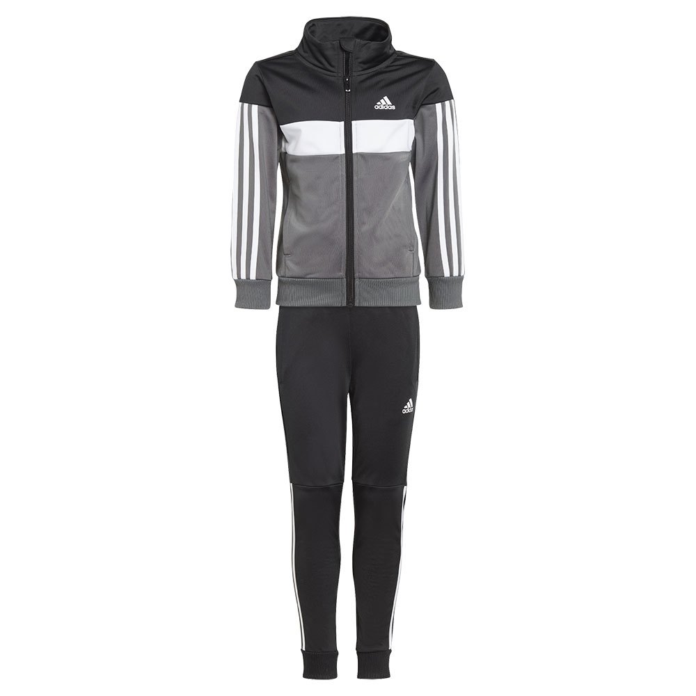 цена Спортивный костюм adidas Sportswear Tiberio 3 Stripes Colorblock Shiny, серый