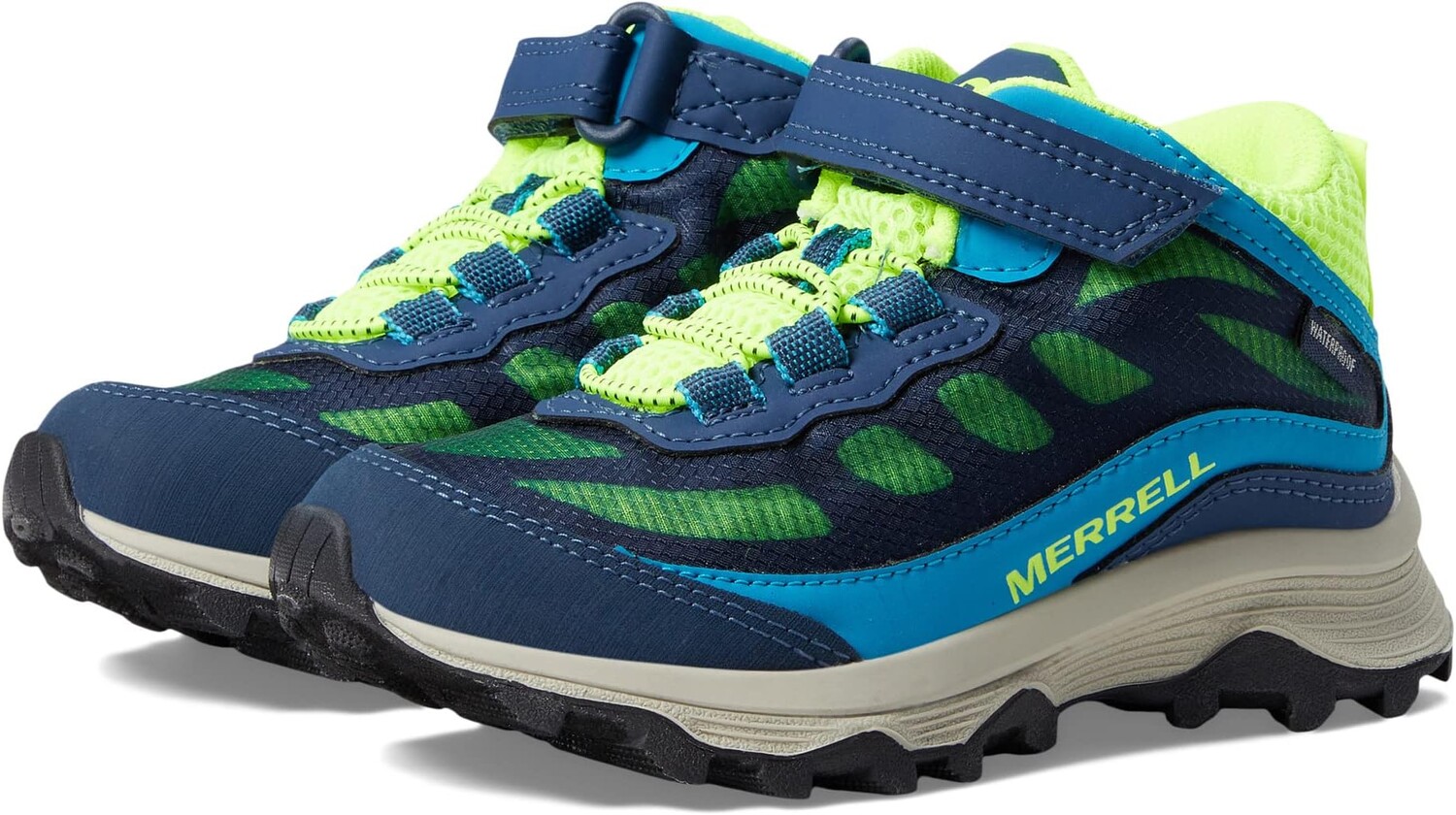 

Кроссовки Moab Speed Mid A/C Waterproof Merrell, цвет Navy/High Viz