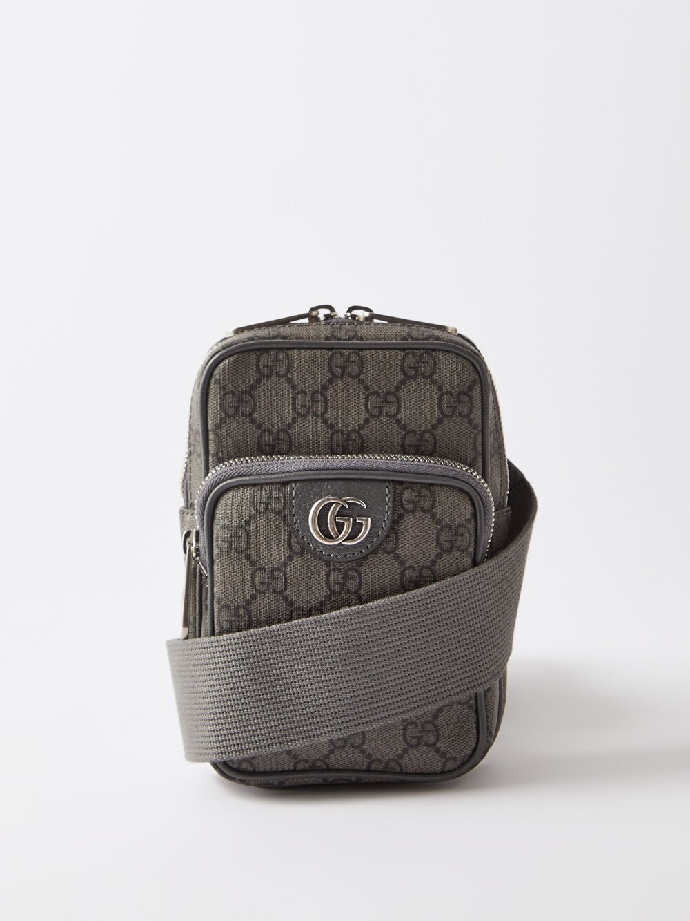

Холщовая сумка через плечо gg-supreme Gucci, серый