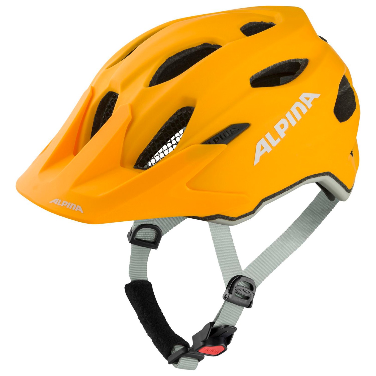 Велосипедный шлем Alpina Carapax Junior, цвет Burned/Yellow Matt