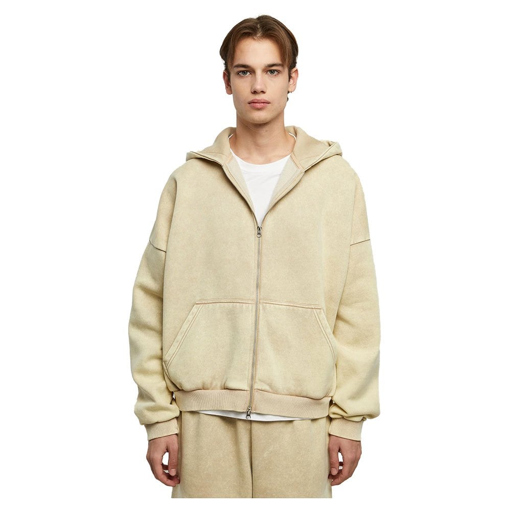 

Толстовка Urban Classics Heavy Sand Washed 90´S Full Zip, бежевый