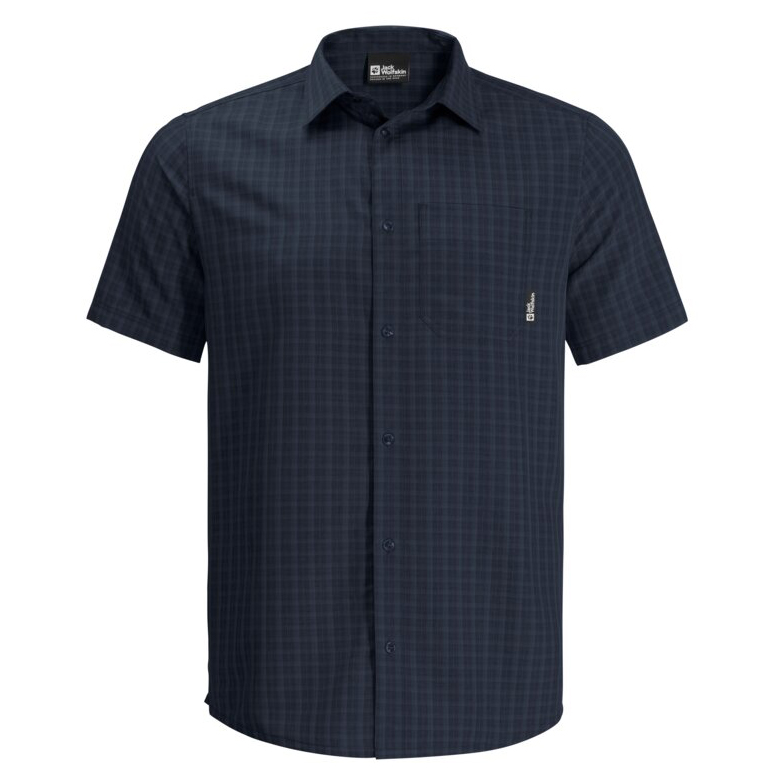 Рубашка Jack Wolfskin El Dorado Shirt, цвет Night Blue Checks цена и фото