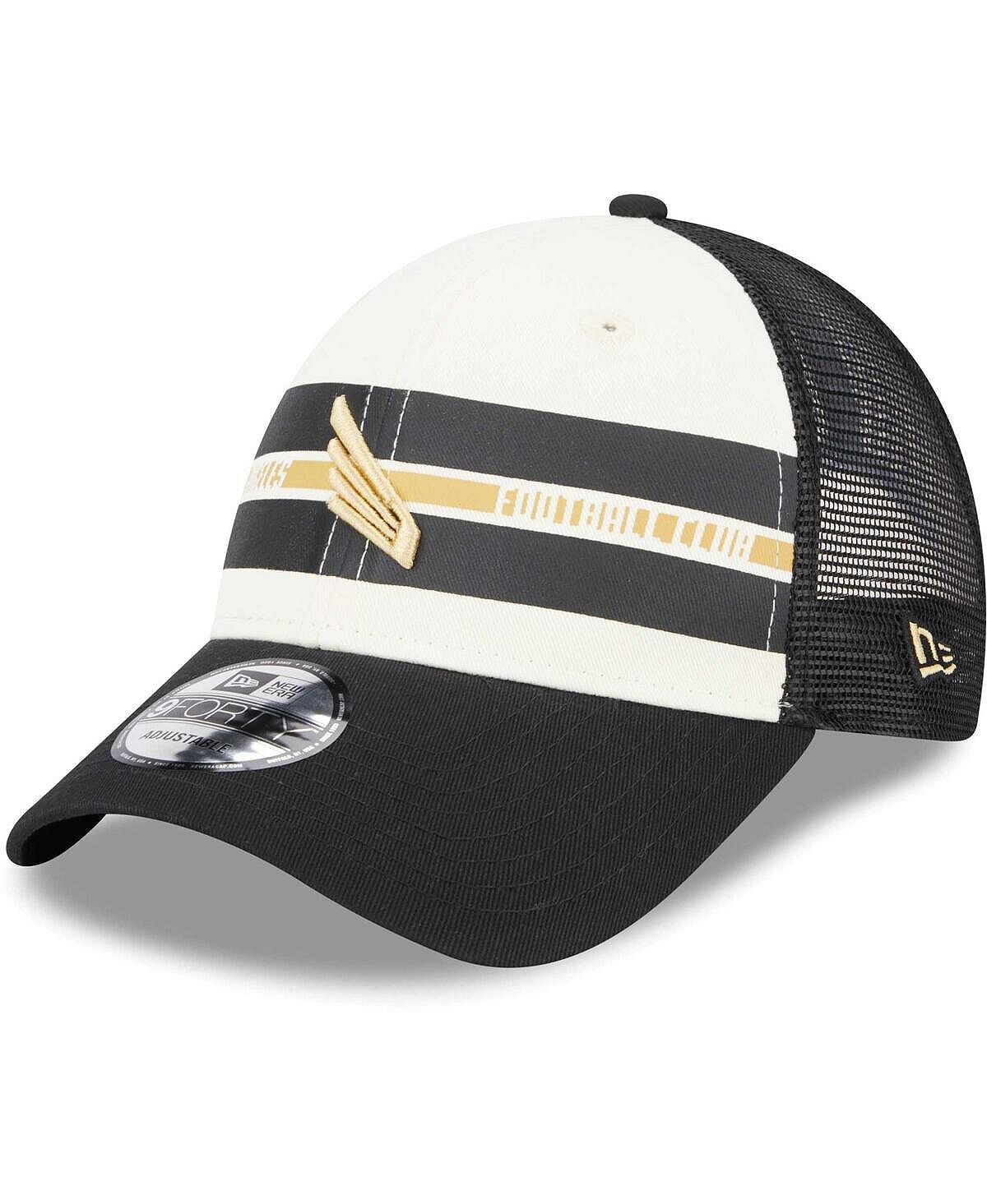 

Мужская бело-черная кепка Lafc Team Stripes 9Forty Trucker Snapback New Era