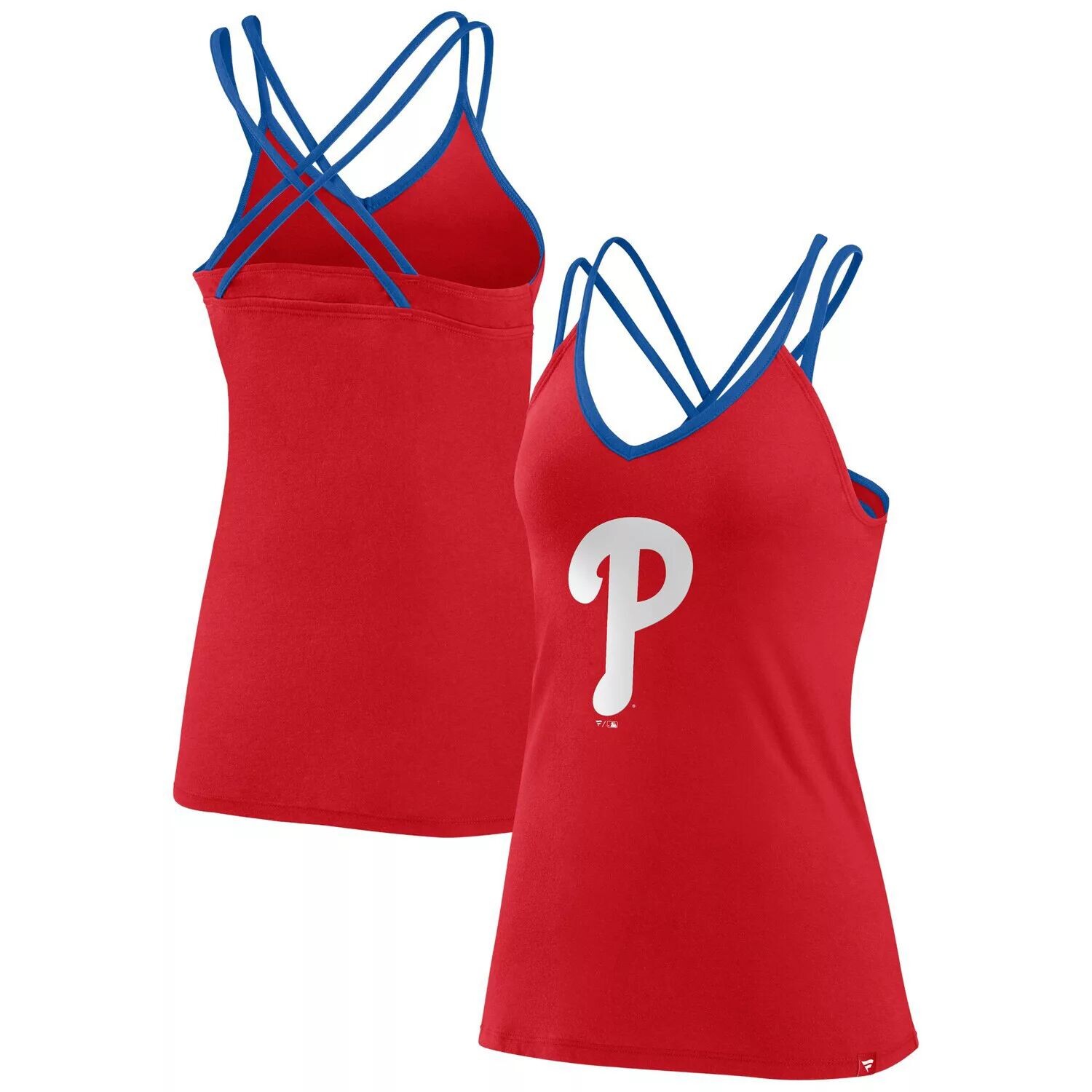 

Женская красная майка Fanatics Philadelphia Phillies Barrel It Up с V-образным вырезом и перекрестной спиной Fanatics, Красный
