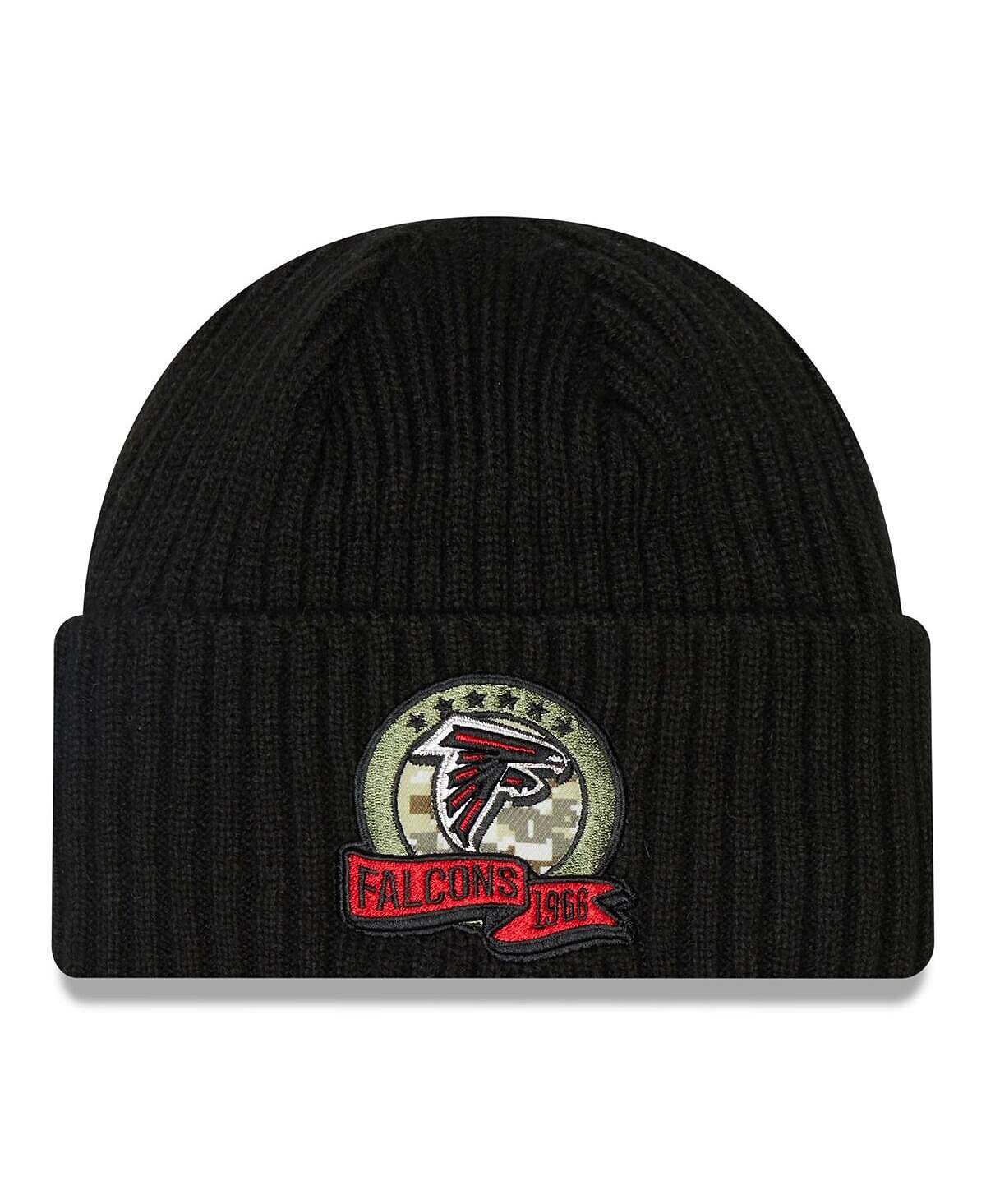 

Мужская черная вязаная шапка Salute To Service Atlanta Falcons 2022 New Era