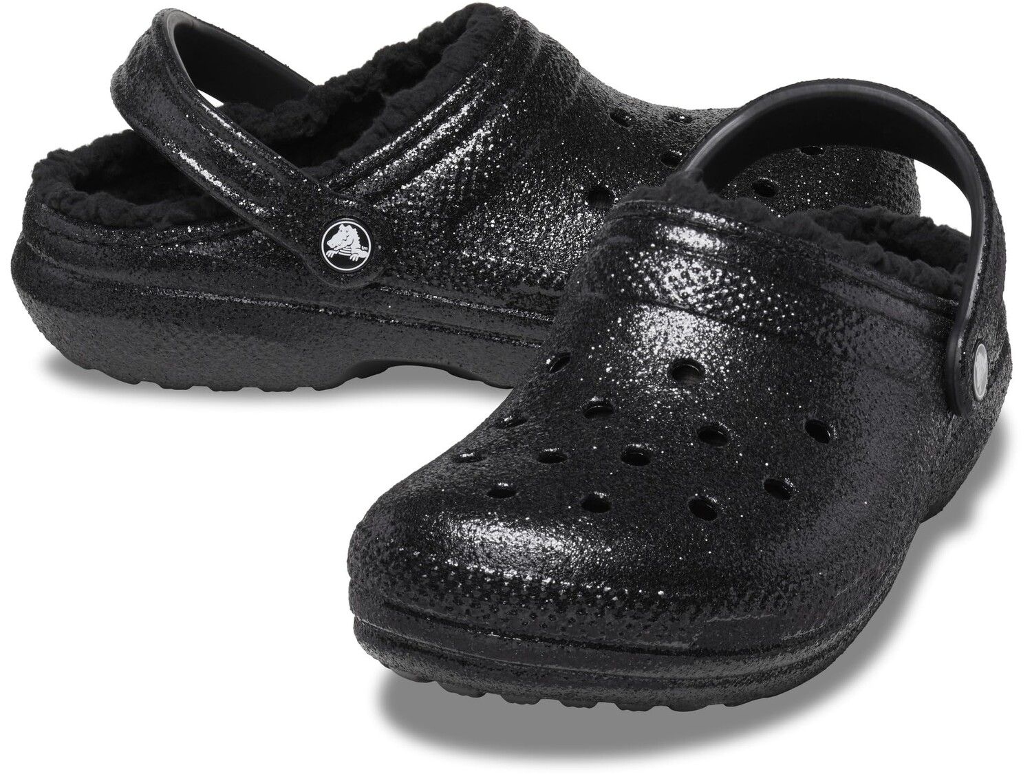 

Сабо Crocs Classic Lined Clog - Glitter, черный