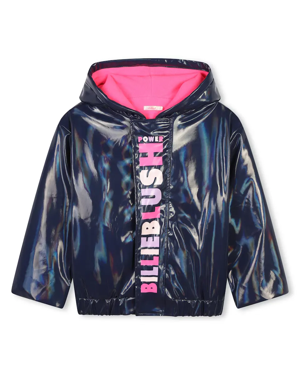 

Плащ с капюшоном и флисовой подкладкой Billieblush, темно-синий