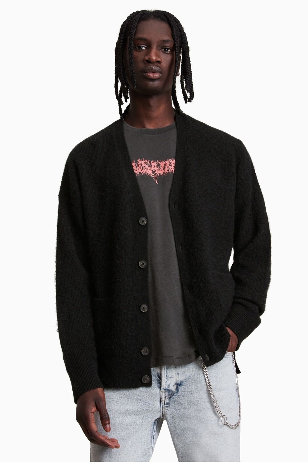 

AllSaints Wintlev черный кардиган All Saints, черный