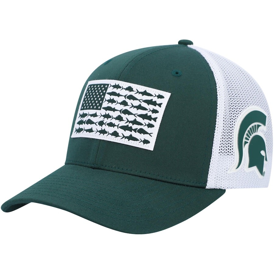 

Бейсболка Columbia Michigan State Spartans, зеленый