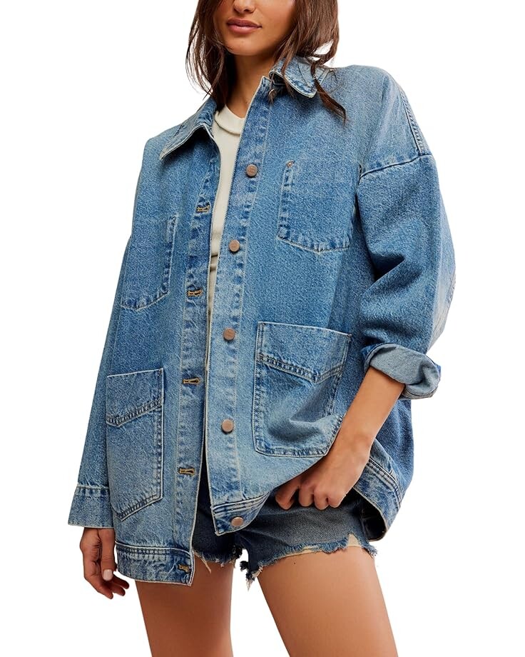 

Свитер Free People Avery Denim Jacket, цвет Got The Blues